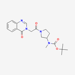 molecular formula C20H26N4O4 B1653248 tert-butyl N-methyl-N-{1-[2-(4-oxo-3,4-dihydroquinazolin-3-yl)acetyl]pyrrolidin-3-yl}carbamate CAS No. 1797228-88-6