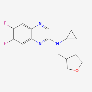 molecular formula C16H17F2N3O B1653255 N-cyclopropyl-6,7-difluoro-N-[(oxolan-3-yl)methyl]quinoxalin-2-amine CAS No. 1797677-18-9