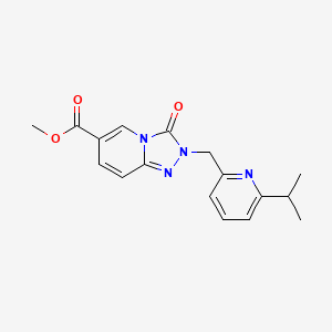 B1653263 methyl 3-oxo-2-{[6-(propan-2-yl)pyridin-2-yl]methyl}-2H,3H-[1,2,4]triazolo[4,3-a]pyridine-6-carboxylate CAS No. 1797894-72-4