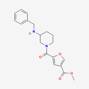 molecular formula C19H22N2O4 B1653266 Methyl 5-[3-(benzylamino)piperidine-1-carbonyl]furan-3-carboxylate CAS No. 1797983-33-5