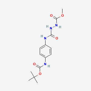 tert-butyl N-(4-{[N'-(methoxycarbonyl)hydrazinecarbonyl]amino}phenyl)carbamate