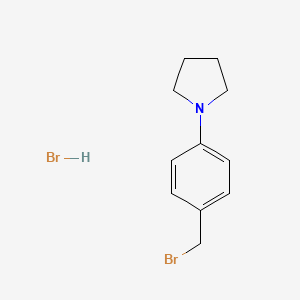 molecular formula C11H15Br2N B1653312 1-[4-(Bromomethyl)phenyl]pyrrolidine hydrobromide CAS No. 1803588-83-1