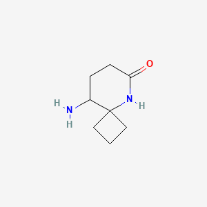 molecular formula C8H14N2O B1653326 9-Amino-5-azaspiro[3.5]nonan-6-one CAS No. 1803603-81-7