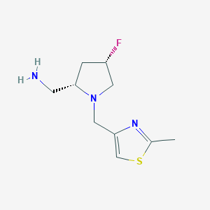 molecular formula C10H16FN3S B1653347 [(2S,4S)-4-fluoro-1-[(2-methyl-1,3-thiazol-4-yl)methyl]pyrrolidin-2-yl]methanamine CAS No. 1807938-66-4
