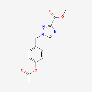 molecular formula C13H13N3O4 B1653360 methyl 1-{[4-(acetyloxy)phenyl]methyl}-1H-1,2,4-triazole-3-carboxylate CAS No. 1808714-74-0