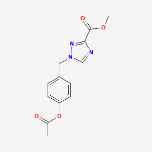methyl 1-{[4-(acetyloxy)phenyl]methyl}-1H-1,2,4-triazole-3-carboxylate