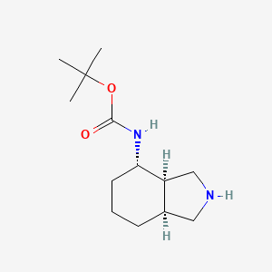 B1653365 Tert-butyl N-[(3aR,4S,7aS)-2,3,3a,4,5,6,7,7a-octahydro-1H-isoindol-4-yl]carbamate CAS No. 181141-43-5