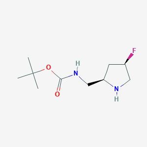 molecular formula C10H19FN2O2 B1653372 tert-Butyl (((2R,4R)-4-fluoropyrrolidin-2-yl)methyl)carbamate CAS No. 1818843-15-0