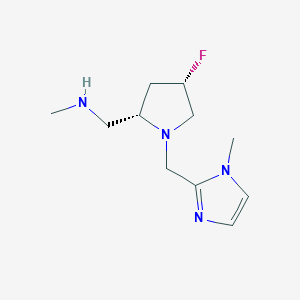 {[(2S,4S)-4-fluoro-1-[(1-methyl-1H-imidazol-2-yl)methyl]pyrrolidin-2-yl]methyl}(methyl)amine