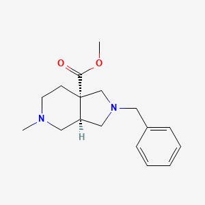 molecular formula C17H24N2O2 B1653376 methyl-2-benzyl-5-methyl-octahydro-1H-pyrrolo[3,4-c]pyridine-7a-carboxylate, cis CAS No. 1820570-25-9
