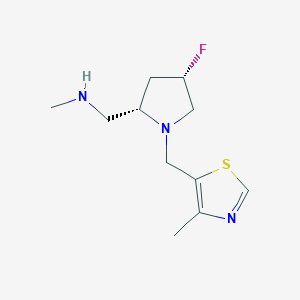 {[(2S,4S)-4-fluoro-1-[(4-methyl-1,3-thiazol-5-yl)methyl]pyrrolidin-2-yl]methyl}(methyl)amine