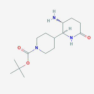 molecular formula C15H27N3O3 B1653379 tert-Butyl (2S,3R)-3-amino-6-oxo-[2,4'-bipiperidine]-1'-carboxylate CAS No. 1820579-87-0