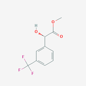 molecular formula C10H9F3O3 B1653408 Methyl (2S)-2-hydroxy-2-[3-(trifluoromethyl)phenyl]acetate CAS No. 1821776-64-0