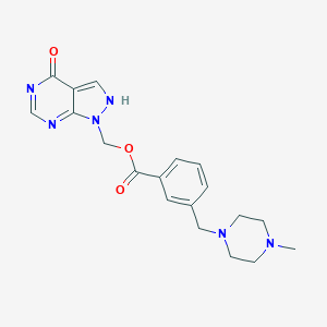 (4-oxo-2H-pyrazolo[3,4-d]pyrimidin-1-yl)methyl 3-[(4-methylpiperazin-1-yl)methyl]benzoate