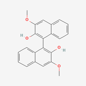 molecular formula C22H18O4 B1653457 1-(2-Hydroxy-3-methoxy-naphthalen-1-yl)-3-methoxy-naphthalen-2-ol CAS No. 18515-12-3