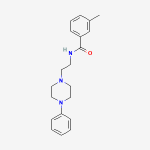molecular formula C20H25N3O B1653461 3-methyl-N-[2-(4-phenylpiperazin-1-yl)ethyl]benzamide CAS No. 185299-21-2