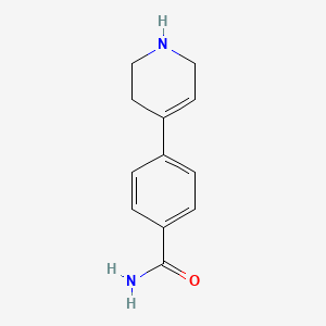 molecular formula C12H14N2O B1653463 4-(1,2,3,6-Tetrahydropyridin-4-yl)benzamide CAS No. 1853217-63-6