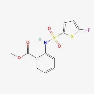 molecular formula C12H10FNO4S2 B1653469 Methyl 2-[(5-fluorothiophen-2-yl)sulfonylamino]benzoate CAS No. 1855889-84-7