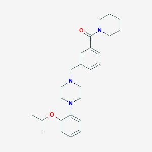 molecular formula C26H35N3O2 B165347 Mazapertine CAS No. 134208-17-6