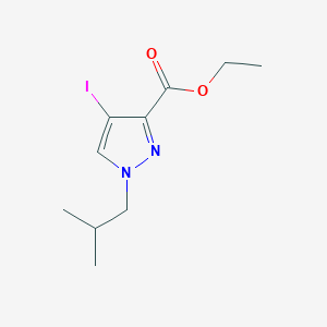 molecular formula C10H15IN2O2 B1653488 ethyl 4-iodo-1-isobutyl-1H-pyrazole-3-carboxylate CAS No. 1855941-38-6