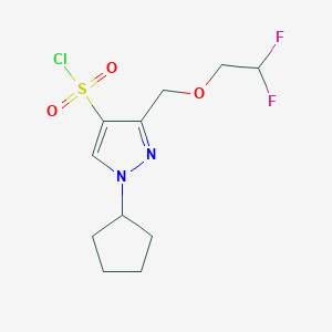 1-cyclopentyl-3-[(2,2-difluoroethoxy)methyl]-1H-pyrazole-4-sulfonyl chloride