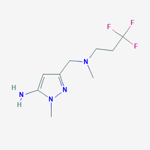 1-methyl-3-{[methyl(3,3,3-trifluoropropyl)amino]methyl}-1H-pyrazol-5-amine