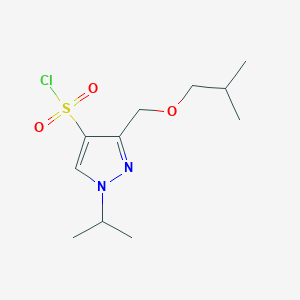 3-(isobutoxymethyl)-1-isopropyl-1H-pyrazole-4-sulfonyl chloride