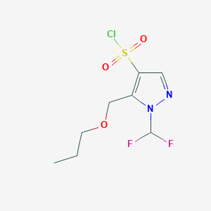 1-(difluoromethyl)-5-(propoxymethyl)-1H-pyrazole-4-sulfonyl chloride
