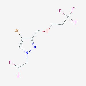 4-bromo-1-(2,2-difluoroethyl)-3-[(3,3,3-trifluoropropoxy)methyl]-1H-pyrazole