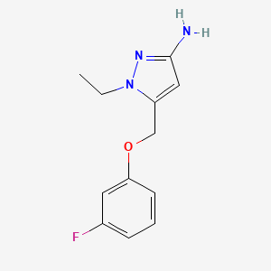 1-ethyl-5-[(3-fluorophenoxy)methyl]-1H-pyrazol-3-amine