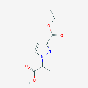2-[3-(ethoxycarbonyl)-1H-pyrazol-1-yl]propanoic acid