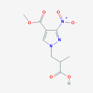 3-[4-(methoxycarbonyl)-3-nitro-1H-pyrazol-1-yl]-2-methylpropanoic acid
