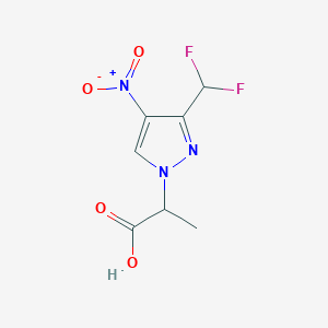 2-[3-(difluoromethyl)-4-nitro-1H-pyrazol-1-yl]propanoic acid