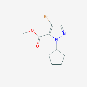 molecular formula C10H13BrN2O2 B1653602 methyl 4-bromo-1-cyclopentyl-1H-pyrazole-5-carboxylate CAS No. 1856102-34-5