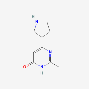 molecular formula C9H13N3O B1653618 2-Methyl-6-(pyrrolidin-3-YL)pyrimidin-4-OL CAS No. 1858256-81-1