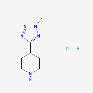 molecular formula C7H14ClN5 B1653619 4-(2-Methyl-2H-tetrazol-5-yl)piperidine hydrochloride CAS No. 1858260-98-6