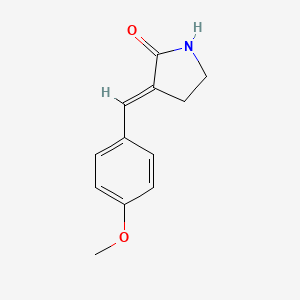 molecular formula C12H13NO2 B1653620 2-Pyrrolidinone, 3-[(4-methoxyphenyl)methylene]- CAS No. 1859-45-6