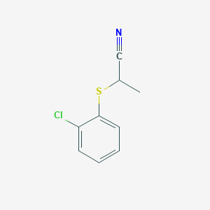 molecular formula C9H8ClNS B1653622 Propanenitrile, 2-[(2-chlorophenyl)thio]- CAS No. 18603-41-3