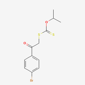 molecular formula C12H13BrO2S2 B1653624 O-propan-2-yl [2-(4-bromophenyl)-2-oxoethyl]sulfanylmethanethioate CAS No. 1861-49-0