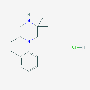 molecular formula C14H23ClN2 B1653630 2,5,5-Trimethyl-1-(2-methylphenyl)piperazine hydrochloride CAS No. 1864061-60-8