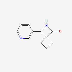 molecular formula C11H12N2O B1653631 3-(Pyridin-3-yl)-2-azaspiro[3.3]heptan-1-one CAS No. 1864061-76-6