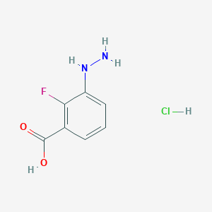 molecular formula C7H8ClFN2O2 B1653632 2-Fluoro-3-hydrazinylbenzoic acid hydrochloride CAS No. 1864064-13-0