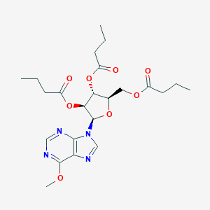 molecular formula C23H32N4O8 B165364 [(2R,3R,4S,5R)-3,4-di(butanoyloxy)-5-(6-methoxypurin-9-yl)oxolan-2-yl]methyl butanoate CAS No. 137057-43-3