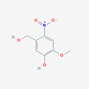 molecular formula C8H9NO5 B1653644 Benzenemethanol, 5-hydroxy-4-methoxy-2-nitro- CAS No. 187673-19-4