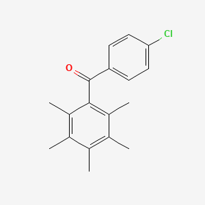 molecular formula C18H19ClO B1653645 (4-Chlorophenyl)(pentamethylphenyl)methanone CAS No. 18780-05-7