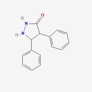 molecular formula C15H14N2O B1653647 4,5-Diphenyltetrahydro-3h-pyrazol-3-one CAS No. 18795-79-4