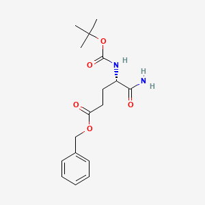 molecular formula C17H24N2O5 B1653648 tert-Butyloxycarbonyl-L-isoglutamine benzyl ester CAS No. 18800-73-2