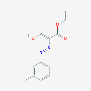 molecular formula C13H16N2O3 B1653650 Butanoic acid, 2-[(3-methylphenyl)hydrazono]-3-oxo-, ethyl ester CAS No. 18804-76-7
