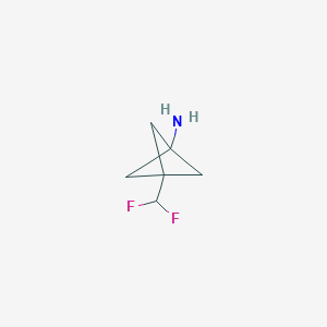 molecular formula C6H9F2N B1653661 3-(Difluoromethyl)bicyclo[1.1.1]pentan-1-amine CAS No. 1886967-47-0