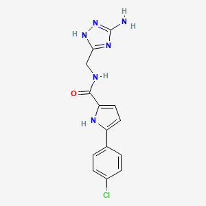 N-[(5-amino-1H-1,2,4-triazol-3-yl)methyl]-5-(4-chlorophenyl)-1H-pyrrole-2-carboxamide